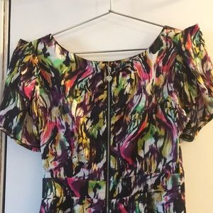Silky multicolored cocktail dress Lipsy London